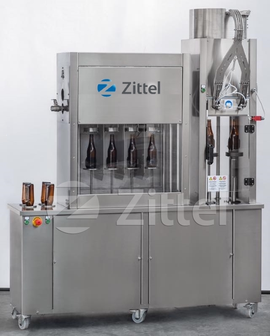 Полуавтоматический триблок розлива крафтового пива, модель 4-4i-2 craft beer bottling